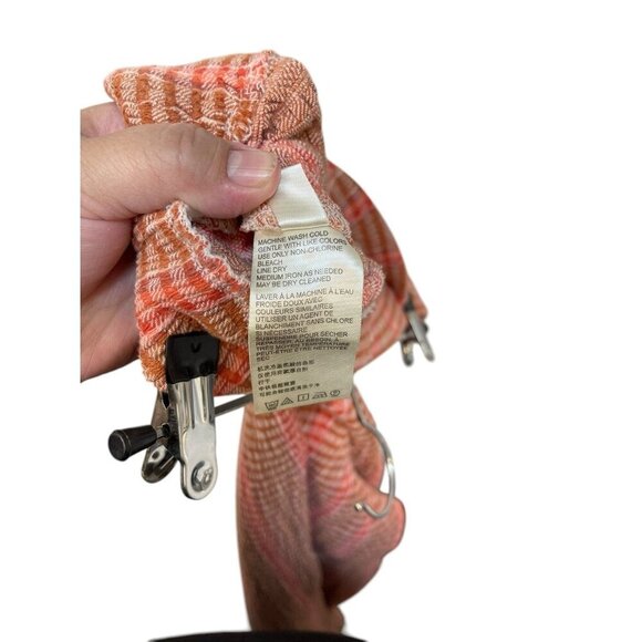 FREE PEOPLE Orange Brown Plaid Retro Pants Wide-leg Size Small - Picture 4 of 10